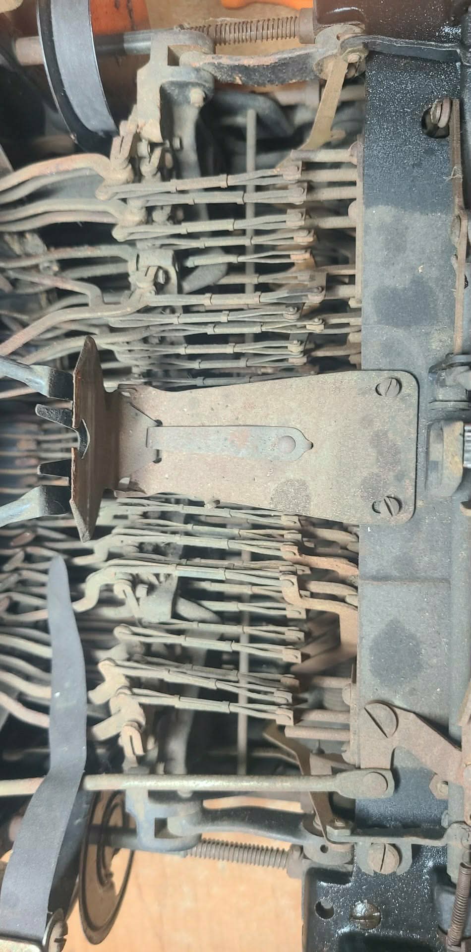 Typewriter before repair.